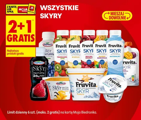 Jogurt pitny Skyr Piątnica jagoda promocja w Biedronka