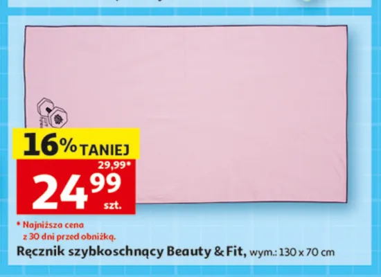 Ręcznik szybkoschnący Beauty & Fit promocja w Auchan