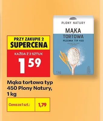 Mąka tortowa typ 450 Plony Natury promocja w Biedronka