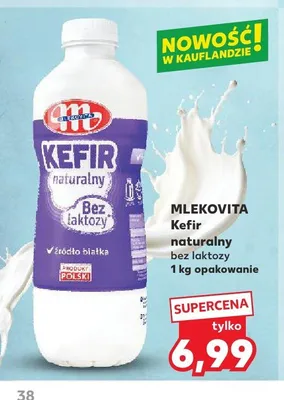 Kefir naturalny Mlekovita bez laktozy promocja w Kaufland