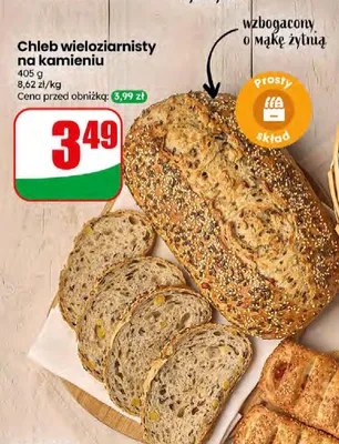 Chleb wieloziarnisty na kamieniu promocja w Dino