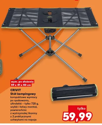Stół kempingowy CRIVIT promocja w Kaufland
