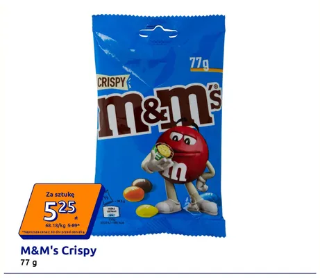 Drażetki M&M's Crispy promocja w Action