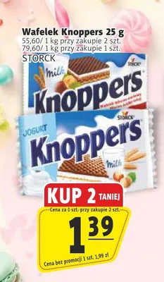 Wafelek Knoppers Milk promocja w Prim Market