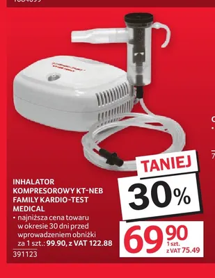 Inhalator kompresorowy KT-NEB Family Kardio-Test Medical promocja w Selgros