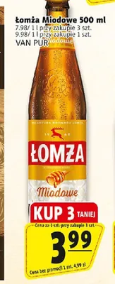 Piwo Łomża Miodowe promocja w Prim Market