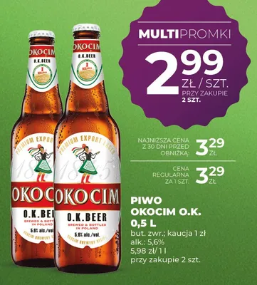Piwo okocim o.k. promocja w Duży Ben