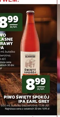 Piwo Inne Beczki Święty Spokój IPA Earl Grey promocja w Stokrotka