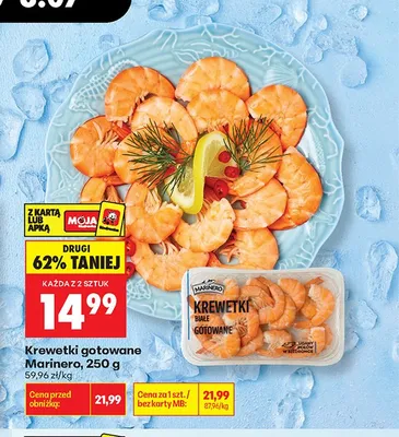 Krewetki gotowane białe Marinero promocja w Biedronka