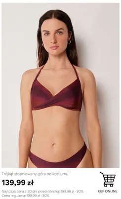Góra od kostiumu kąpielowego trójkąt stopniowany Calzedonia promocja w Calzedonia