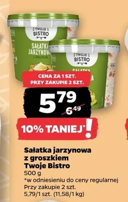 Sałatka jarzynowa z groszkiem Twoje Bistro promocja w Netto