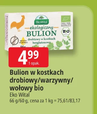 Bulion w kostkach warzywny Eko Wital promocja w Leclerc