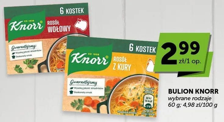 Rosół wołowy Knorr 6 kostek promocja w ABC