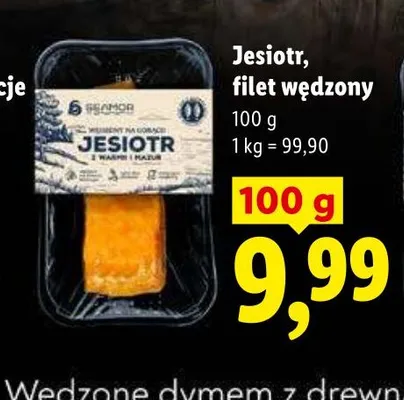 Jesiotr filet wędzony Seamor promocja w Lidl