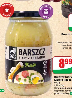 Barszcz biały z chrzanem promocja w Dino