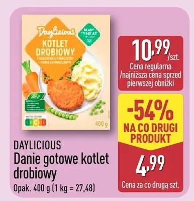 Danie gotowe kotlet drobiowy promocja w Aldi