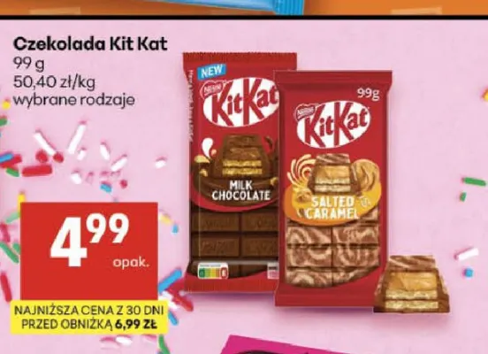 Czekolada Kit Kat Milk Chocolate promocja w Delikatesy Centrum