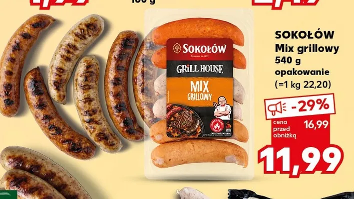 Mix grillowy Sokołów promocja w Kaufland