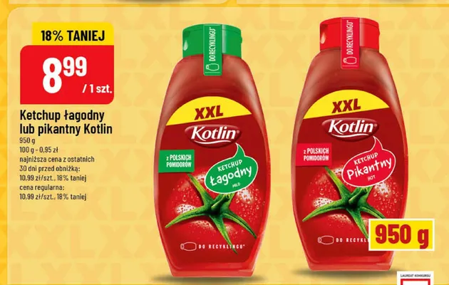 Ketchup łagodny lub pikantny promocja w POLOmarket