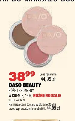Róże i bronzery w kremie Daso Beauty promocja w Drogerie Natura