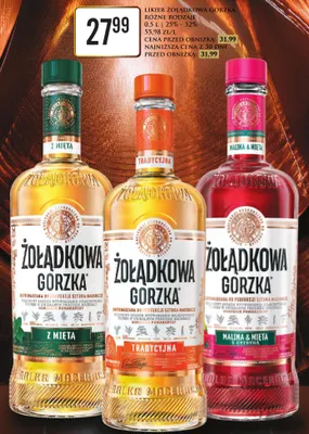 Likier Żołądkowa Gorzka z miętą promocja w Dino