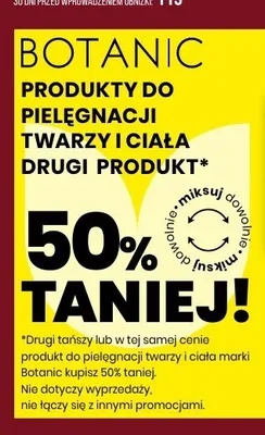 Produkty do pielęgnacji twarzy i ciała Botanic promocja w Drogerie Natura