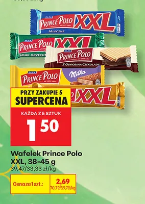 Wafelek Prince Polo XXL o smaku orzechowym promocja w Biedronka