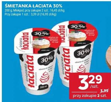 Śmietanka łaciatą 30% promocja w Stokrotka
