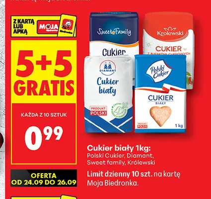 Cukier biały Polski promocja w Biedronka
