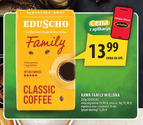 Kawa mielona Family Eduscho promocja w Arhelan