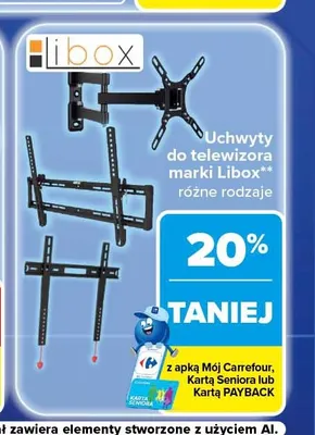 Uchwyty do telewizora Libox promocja w Carrefour