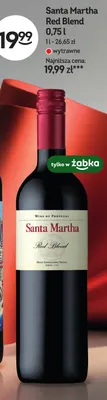 Wino czerwone Santa Martha Red Blend wytrawne promocja w Żabka