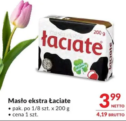 Masło ekstra Łaciate promocja w Makro
