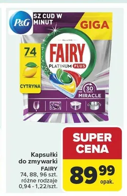 Kapsułki do zmywarki Fairy promocja w Carrefour