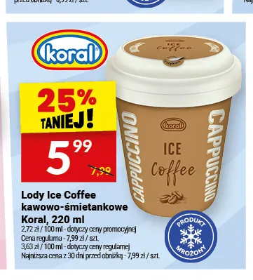 Lody Ice Coffee kawowo-śmietankowe promocja w Twój Market