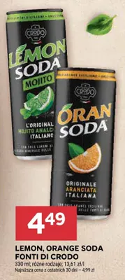 Napój Oran Soda Fonti di Crodo promocja w Stokrotka