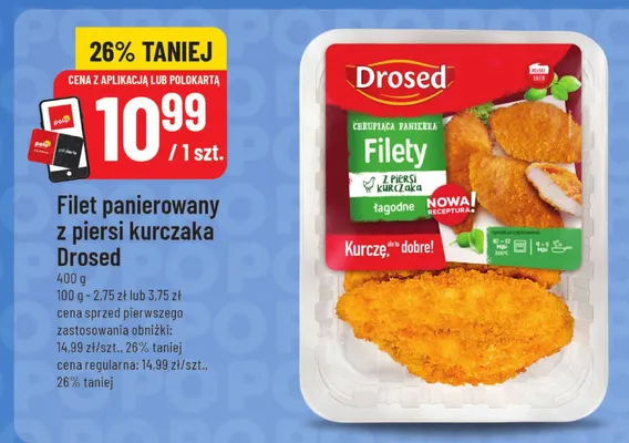 Filet panierowany z piersi kurczaka Drosed promocja w POLOmarket