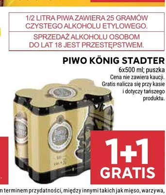 Piwo König Stadter 6-pak 500 ml promocja w Stokrotka