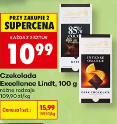 Czekolada Lindt Excellence 85% Cocoa promocja w Biedronka