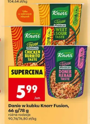 Danie w kubku Knorr Fusion promocja w Biedronka