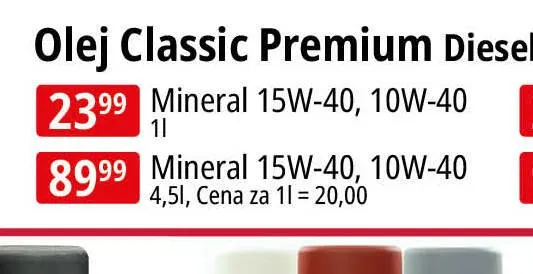 Olej silnikowy Orlen Oil Classic Mineral 15W-40 / 10W-40 1 l promocja w Leclerc