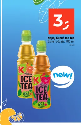Napój Kubuś Ice Tea o smaku brzoskwini promocja w Dealz