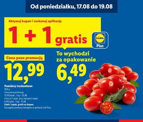 Pomidory truskawkowe promocja w Lidl