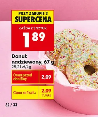 Donut nadziewany promocja w Biedronka