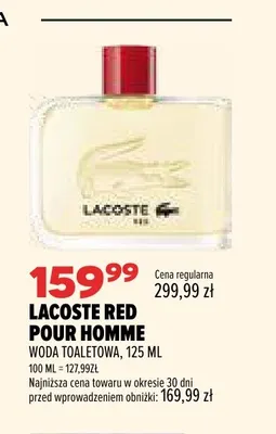Woda toaletowa Lacoste Red Pour Homme promocja w Drogerie Natura