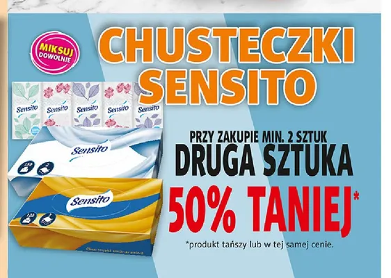 Chusteczki Sensito promocja w Prim Market