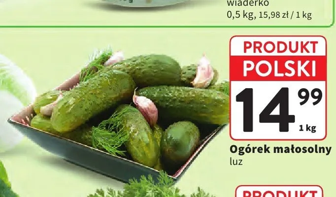 Ogórek małosolny promocja w Intermarche