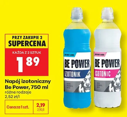Napój izotoniczny Be Power grapefruit promocja w Biedronka