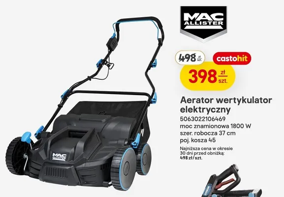 Aerator wertykulator elektryczny promocja w Castorama