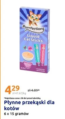 Przekąski płynne dla kotów Purrfections 6x15g promocja w Action